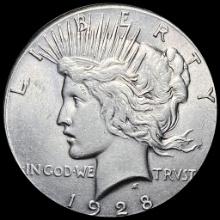 1928 Silver Peace Dollar CLOSELY UNCIRCULATED