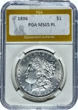 1896 Morgan Silver Dollar PGA MS65 PL