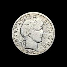 1915-S Silver Barber Dime LIGHTLY CIRCULATED