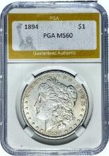 1894 Morgan Silver Dollar PGA MS60 SILVER