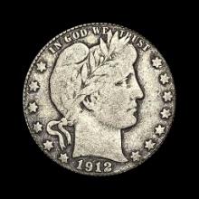 1912 Barber Silver Quarter LIGHTLY CIRCULATED