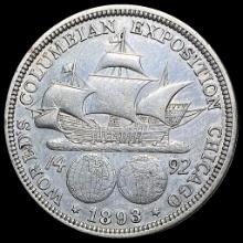 1893 Silver Columbian Exposition Half Dollar CLOSELY UNCIRCULATED