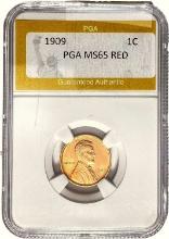 1909 Lincoln Wheat Cent PGA MS65 RED