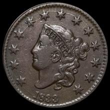 1833 Coronet Head Large Cent CLOSELY UNCIRCULATED