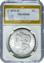 1878-CC Morgan Dollar PGA MS64