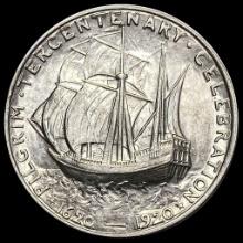 1920 Silver Pilgrim Half Dollar CLOSELY UNCIRCULATED