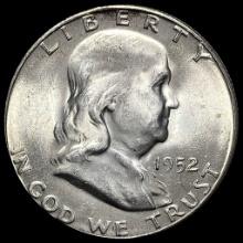1952-S Silver Half Dollar Franklin GEM BU