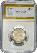 1914 Barber Quarter PGA MS64