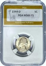 1944-D Jefferson Nickel PGA MS66 FS
