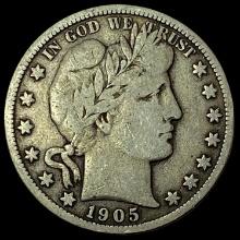 1905-S Silver Barber Half Dollar NICELY CIRCULATED