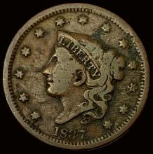 1837 Coronet Head Large Cent LIGHTLY CIRCULATED