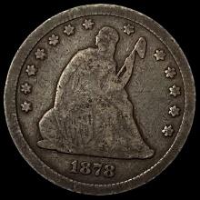 1878-CC Silver Seated Liberty Half Dollar LIGHTLY CIRCULATED