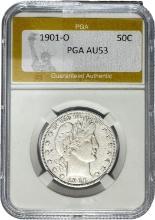 1901-O Barber Half Dollar PGA AU53