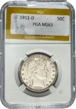 1911-D Barber Half Dollar PGA MS63