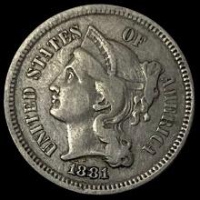 1881 Nickel Three-Cent Piece LIGHTLY CIRCULATED