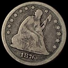 1876-C Seated Liberty Quarter LIGHTLY CIRCULATED