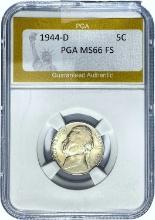 1944-D Jefferson Nickel PGA MS66 FS