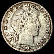 1906-D Silver Barber Half Dollar NEARLY UNCIRCULATED