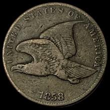 1858 Copper-Nickel Flying Eagle Cent LIGHTLY CIRCULATED