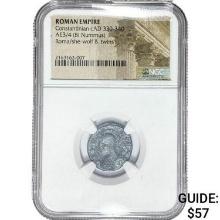 Roman Constantinian cAD 330-340 AE3/4 BI Nummus NGC