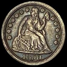 1850 Seated Liberty Dime NEARLY UNCIRCULATED