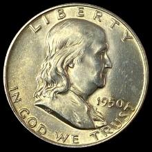 1950-D Silver Half Dollar Franklin UNCIRCULATED