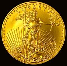 2008-W Gold 1/2 oz American Eagle $25 SUPERB GEM BU