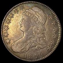 1819 Capped Bust Half Dollar NEARLY UNCIRCULATED