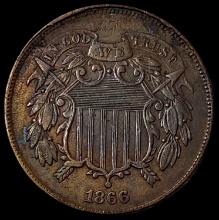 1866 Bronze Two-Cent Piece UNCIRCULATED