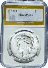 1921 Silver Peace Dollar PGA MS64+