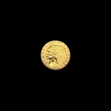 1913 Indian Head Gold $2.5 Quarter Eagle CHOICE AU