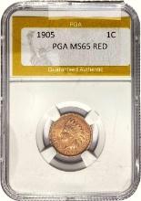 1905 1C Indian Head Cent PGA MS65 RED