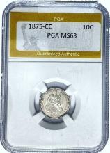 1875-CC Seated Liberty Dime PGA MS63