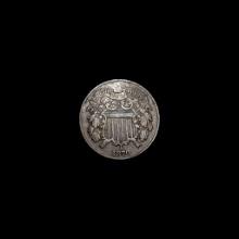 1870 Two-Cent Piece NEARLY UNCIRCULATED