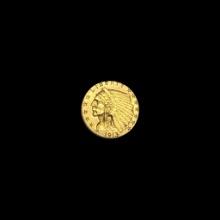 1913 Indian Head Gold $2.50 Quarter Eagle CHOICE AU