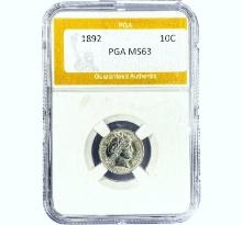 1892 10C PGA MS63