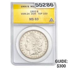 1900 Morgan Silver Dollar ANACS MS63