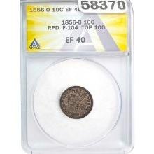 1856-O Seated Liberty Dime ANACS EF40  EF40
