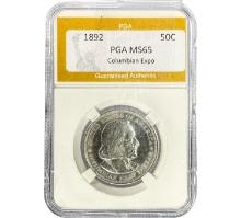 1892 Columbian Expo Half Dollar PGA MS65
