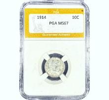1914 Barber Dime PGA MS67