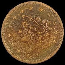 1839 Liberty Head Large Cent NICELY CIRCULATED