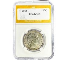 1906 Barber Half Dollar PGA MS64