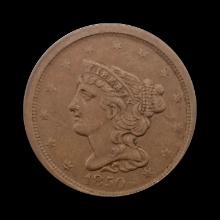 1850 Braided Hair LG Half Cent LIGHTLY CIRCULATED