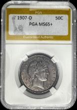 1907-O Barber Half Dollar PGA MS65+