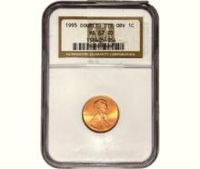 1995 Lincoln Memorial Cent NGC MS67 RD Double Die