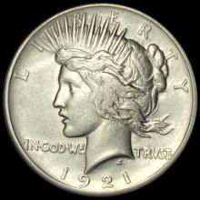 1921 Silver Peace Dollar NEARLY UNCIRCULATED