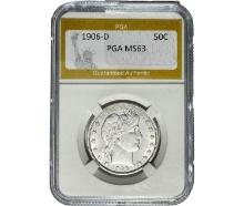 1906-D Barber Half Dollar PGA MS63