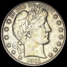 1911 Silver Half Dollar (Barber) NEARLY UNCIRCULATED