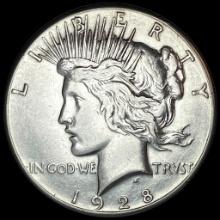1928 Silver Peace Dollar CLOSELY UNCIRCULATED