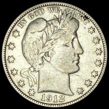 1912-D Silver Barber Half Dollar LIGHTLY CIRCULATED